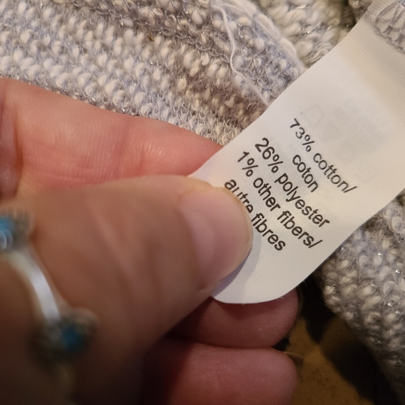 Maurices Sweater sparkly gray heathered cinch waist misses XL. - Picture 8 of 8